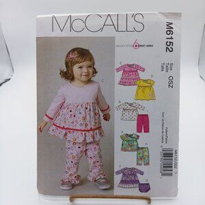 McCall's M6152 Girls' Dress & Pant Pattern Sizes OSZ 2010